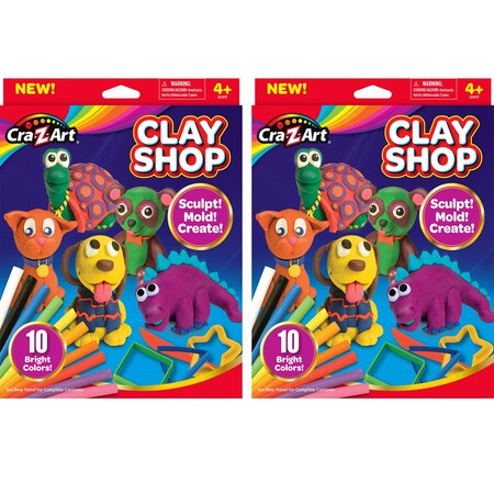 Clay Shop, Modeling Clay With Accessories, 2PK